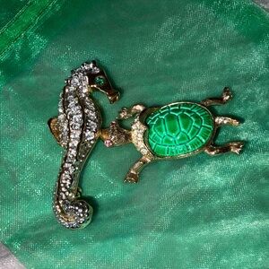 Vintage Sea Animal brooches